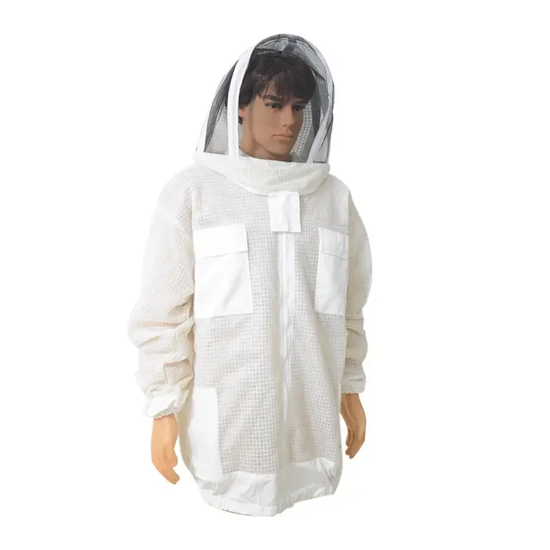 

3 Layer Air-through Beekeeping Clothing Anti Bee Suit with Removable Veil Hood Hat Beekeeping Clothes Ventilated Beekeeping Suit