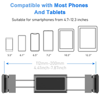 AD41-Car Back Seat Headrest Phone Holder Stretchable Tablet Holder Rear Pillow Adjustment Bracket for Watch Video in the