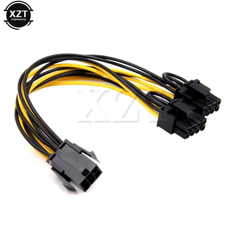 6-pin PCI Express to 2 x PCIe 8 (6+2) pin Motherboard Graphics Video Card PCI-e GPU VGA Splitter Hub Power Cable Cord