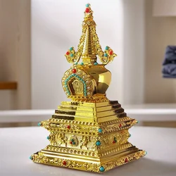 Alloy Buddha Pagoda Statue for Mindfulness Meditation and Spiritual Well-being Tibetan Home Decor Piece Find Inner Peace