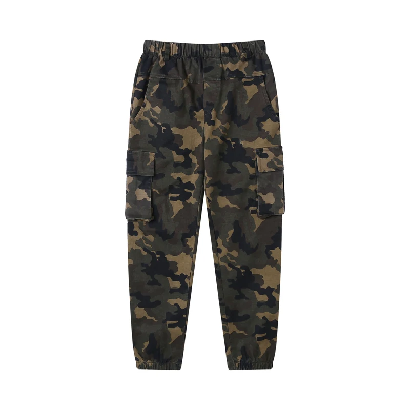 IENENS Kids Casual Camouflage Long Pants Boy Girl Sports Trousers Spring Young Bottoms Child Cotton Military Clothing 6-14 Years