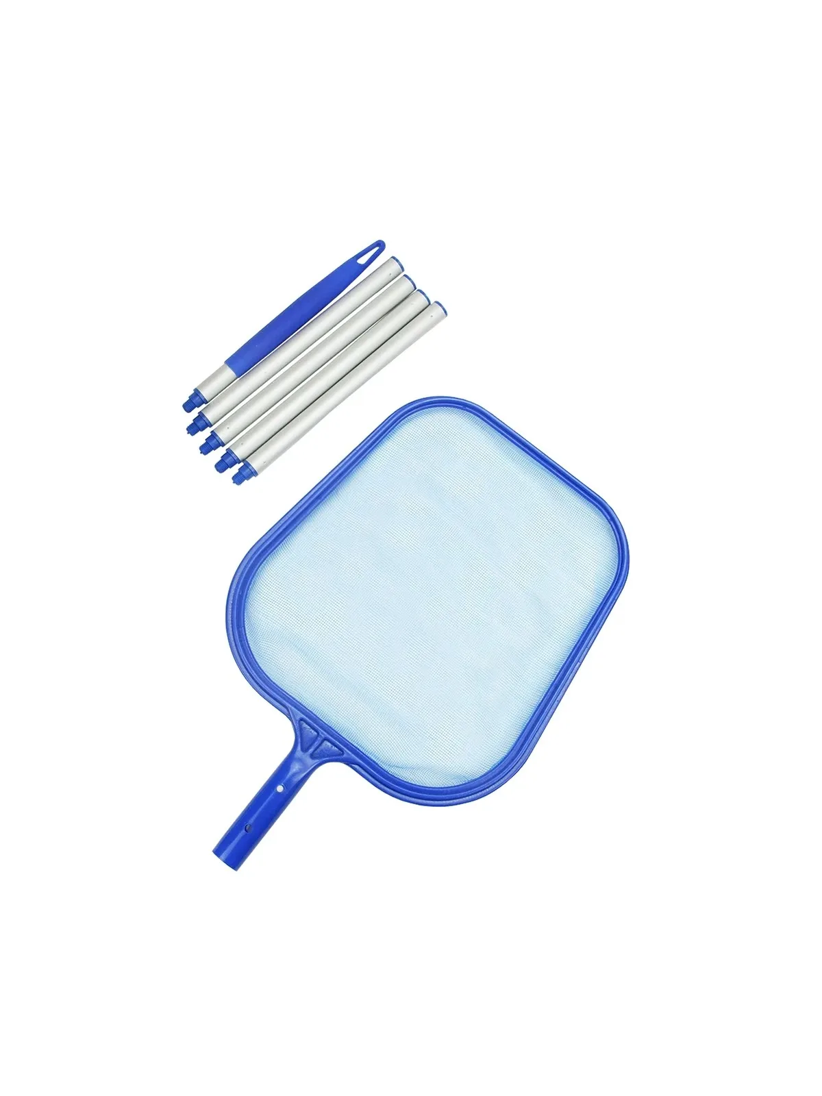 رأس مقشدة أوراق حمام السباحة مع عمود ثابت مكون من 5 قطع مقاس 61.5 بوصة