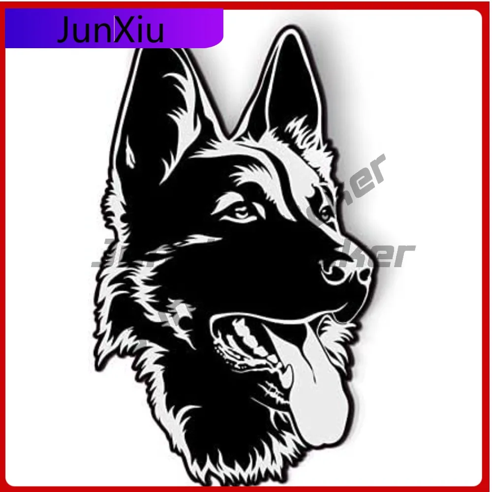 

German Shepherd Black Cute Limited Vinyl Classic Laptop Decal Accessory Waterproof Car Window Bumper Auto Exterior Gift Decor