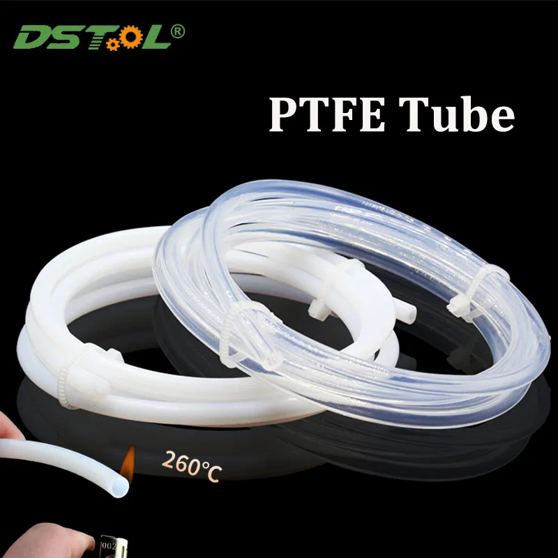 3D Printe Parts PTFE Tube Clear White Pipe PFA F46 FEP Soft Tubes High Temperature Acid And Alkali Resistant Gas Pipes ID1~10mm