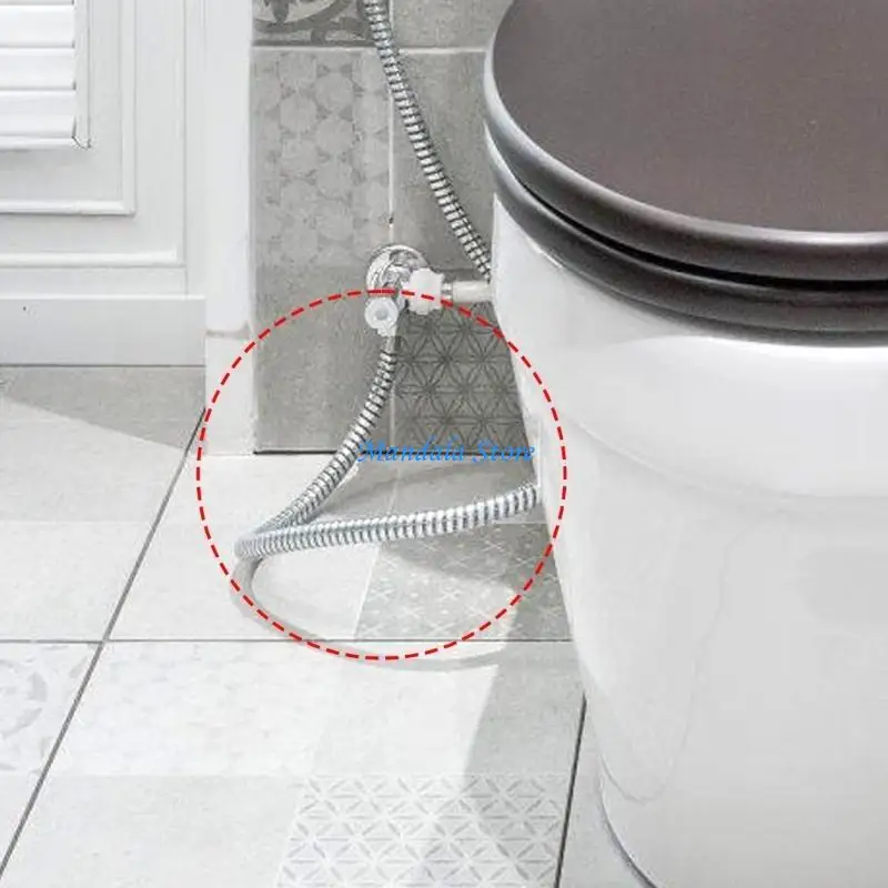 U2JC 7/8inch to 3/8inch Flexible Braided Toilet Connector Stainless Steel Toilet Hose