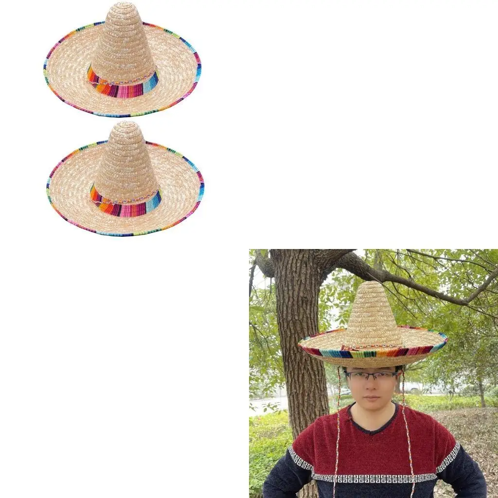 

652F Straw Sombrero Hat Mini Mexicans Sombrero Hat Sombrero Party Hat Fiest Hat Fiest Party Hat Mexicans Hat Mexicans Party