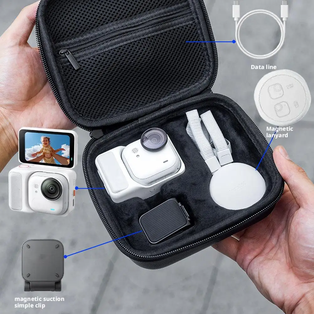 For Insta360 GO Ultra All-purpose Storage Bag Mini Carrying Case Waterproof Anti Drop Travel Box Sports Camera Accessories