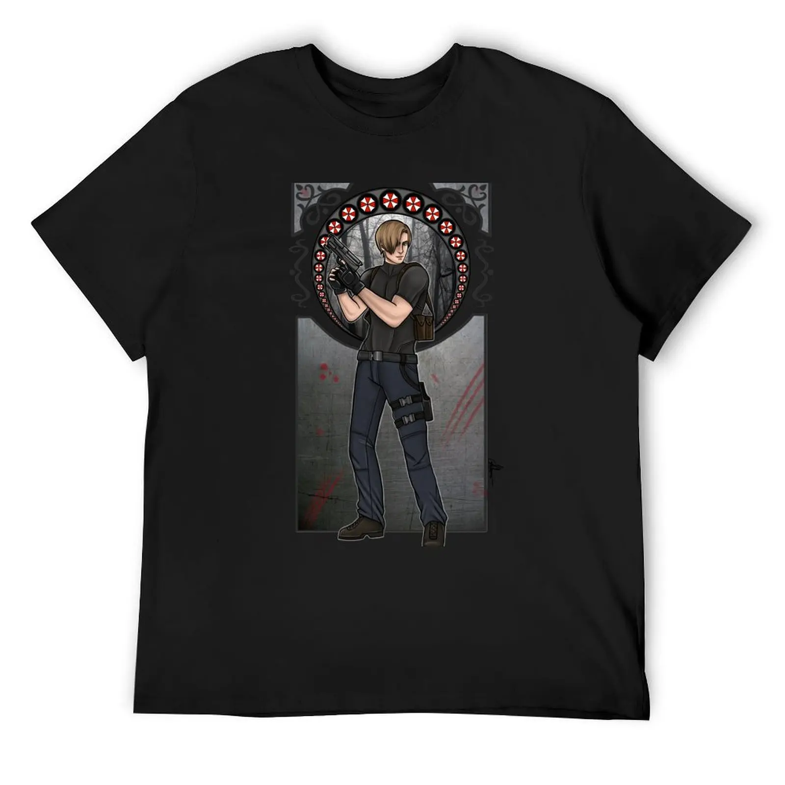 

Leon S. Kennedy T-Shirt plus sizes funny shirt cotton luxury designer Men's t-shirts