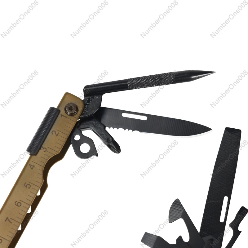 Outdoor Folding Tool Pliers Tactical  Camping Knife EDC Multifunctional Telescopic