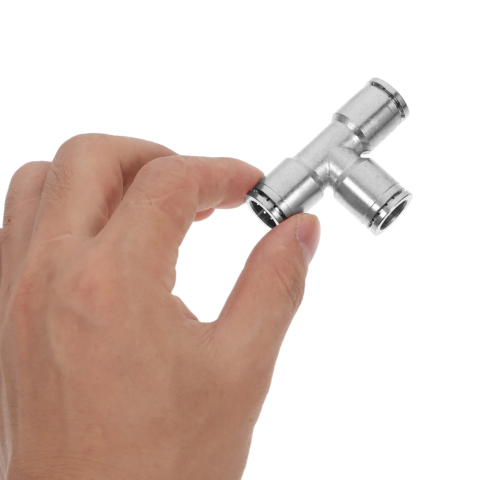 2pcs Copper Air Hose Fittings Tee Shape Quick Connect Pneumatic Connectors Three Way Joint For Air Hose Connection Replacement - view 4