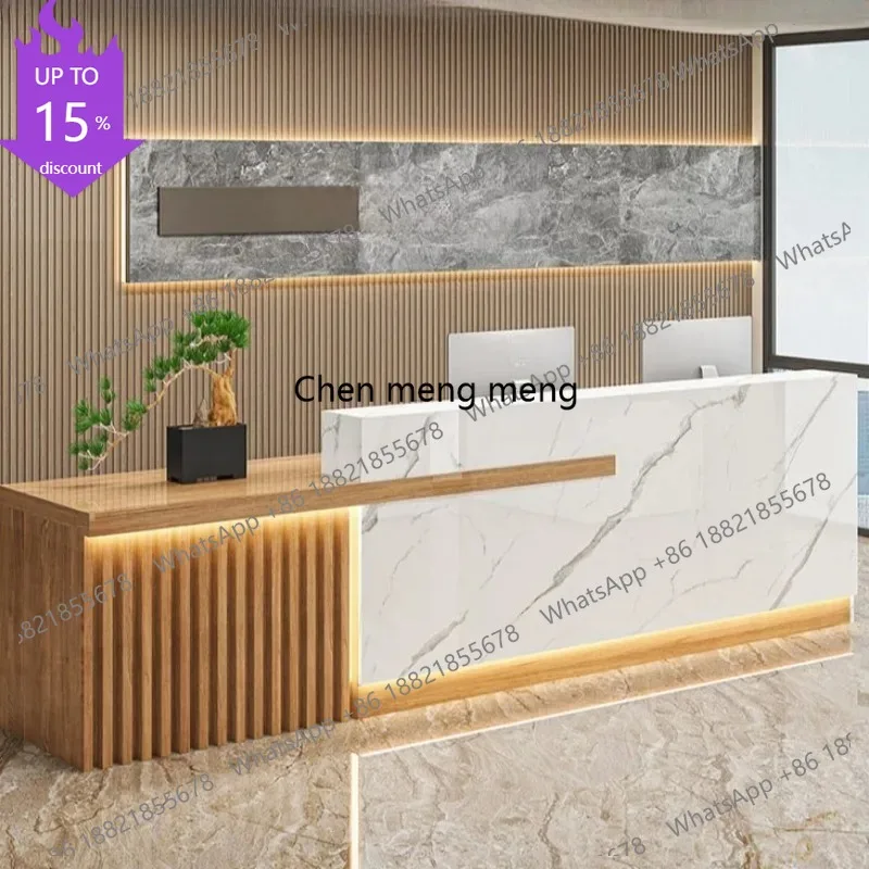 

Стол-ресепшн G153 для коммерческих предприятий: современный, уникальный, в стиле легкой роскоши, простой дизайн, мебель для офиса, стойка для кассы.