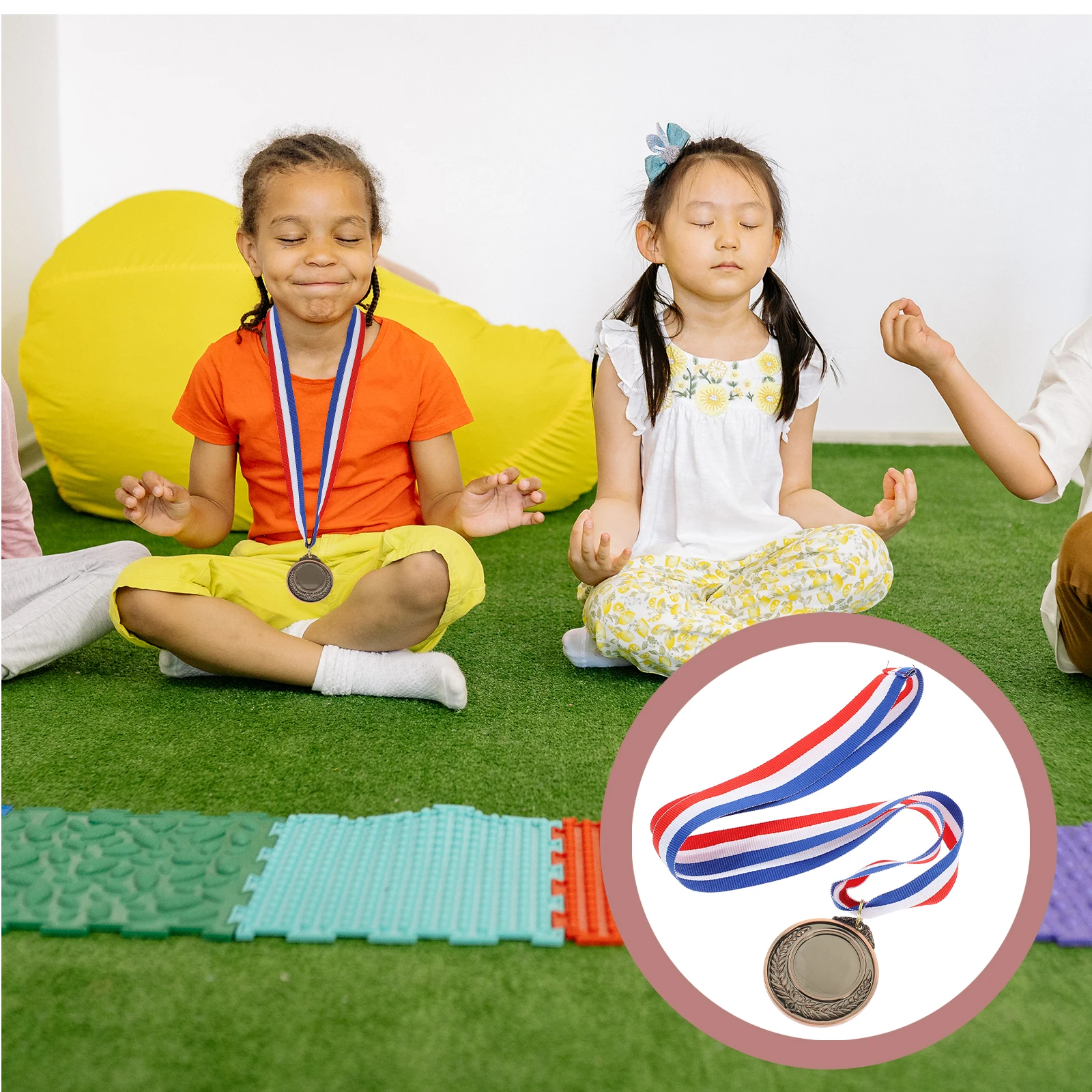 

24pcs Metal Medals 5 2cm Blank Copper Sports Award Competition Reward Student Practical Toy Commemorative Gift