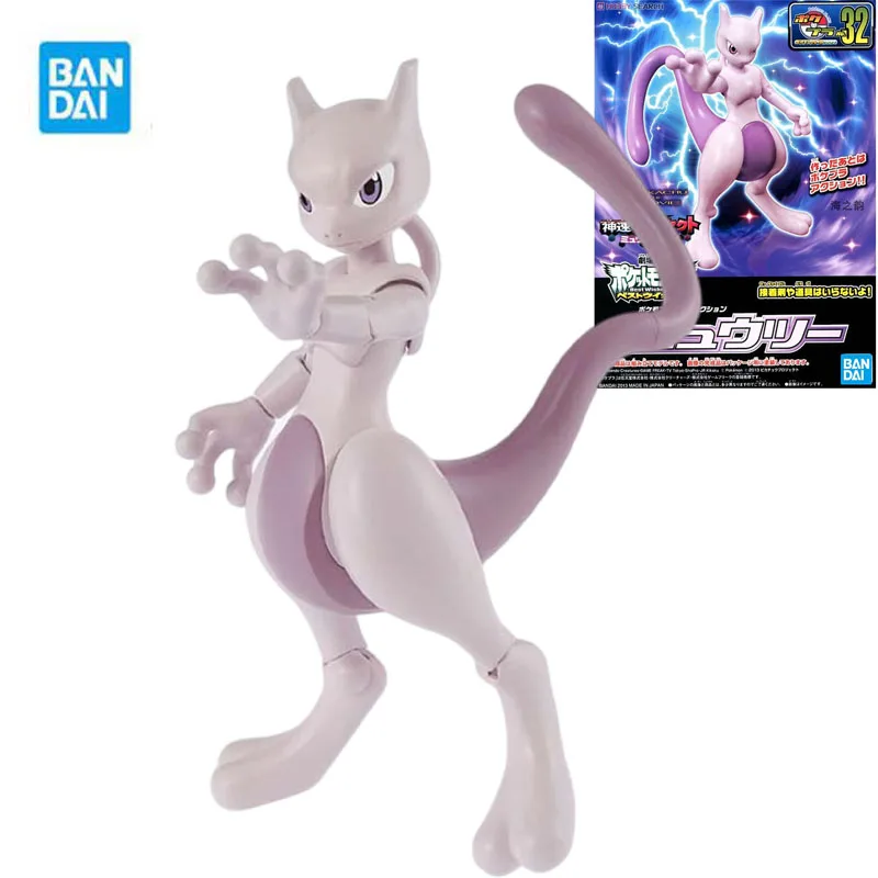 

Bandai Genuine Pokemon Model Garage Kit Anime Figure Mewtwo Figure Evolution 32 Action Toys for Boys Collectible Model