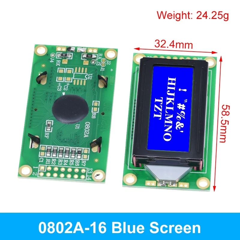 TZT-LCD1602 LCDディスプレイモジュール,青と緑の画面,16x2, 20x4文字