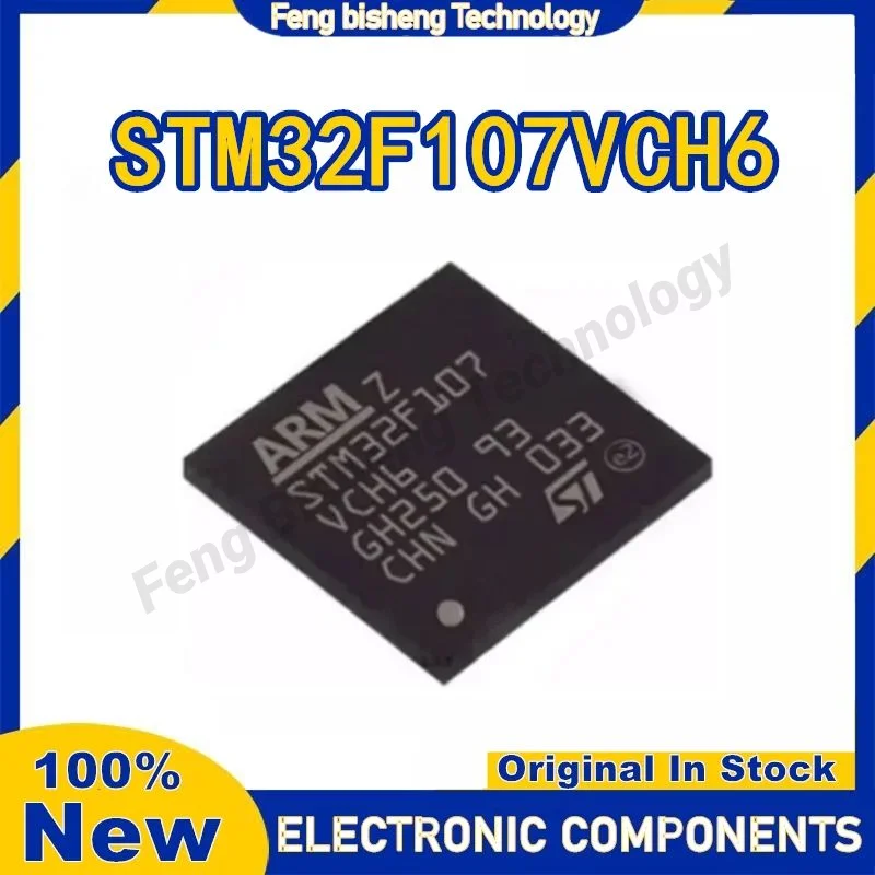 Chip microcontrolador STM32F107 STM32F107VCH6 BGA100 em estoque