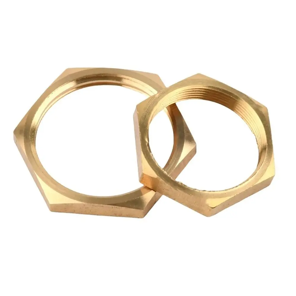 10Pcs Brass Hex Lock Nuts BSP 1/8