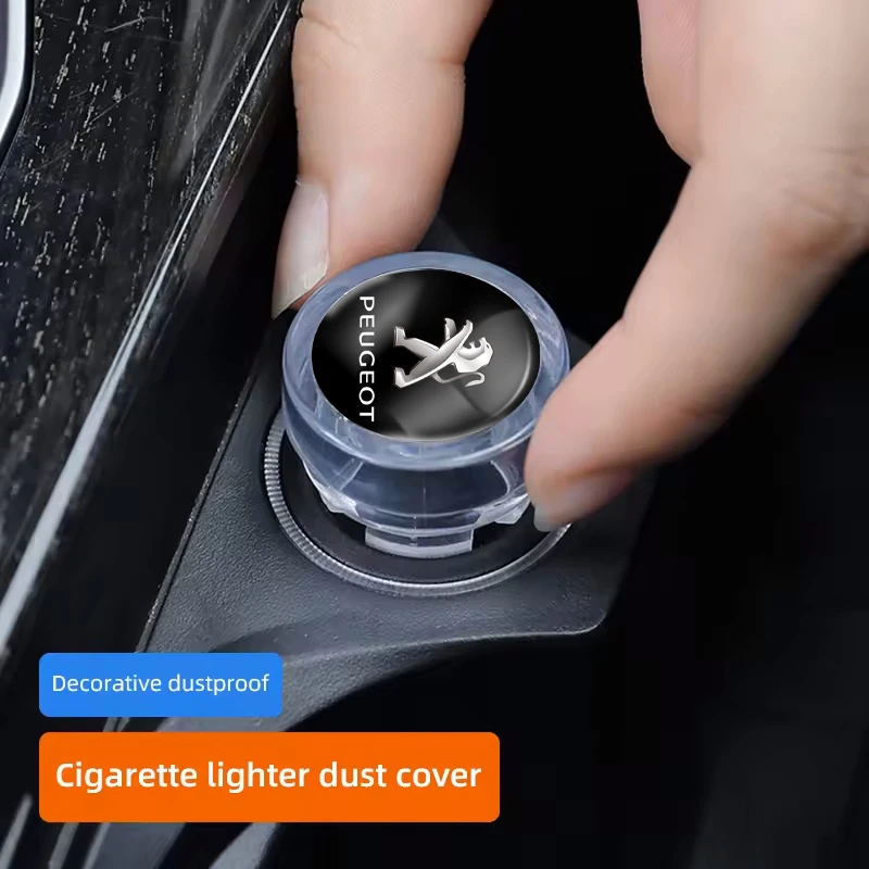 peugeot 107 cigarette lighter Car Cigarette Lighter Cover DustProof Decoration Cap For Peugeot 208 3008  308 2008 207 107 508 607 106 406 407 307 206 301 408