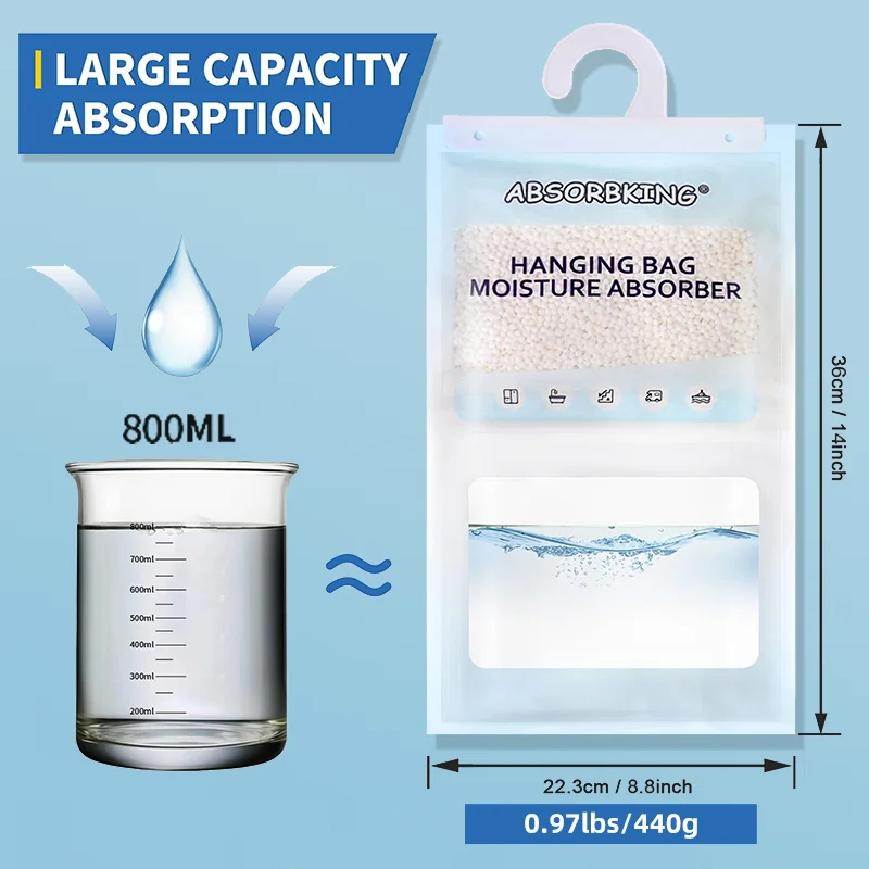 Hanging moisture-absorbing bags mold-proof and dehumidifying indoor desiccantdry bag for storage wardrobes kitchens and bedrooms