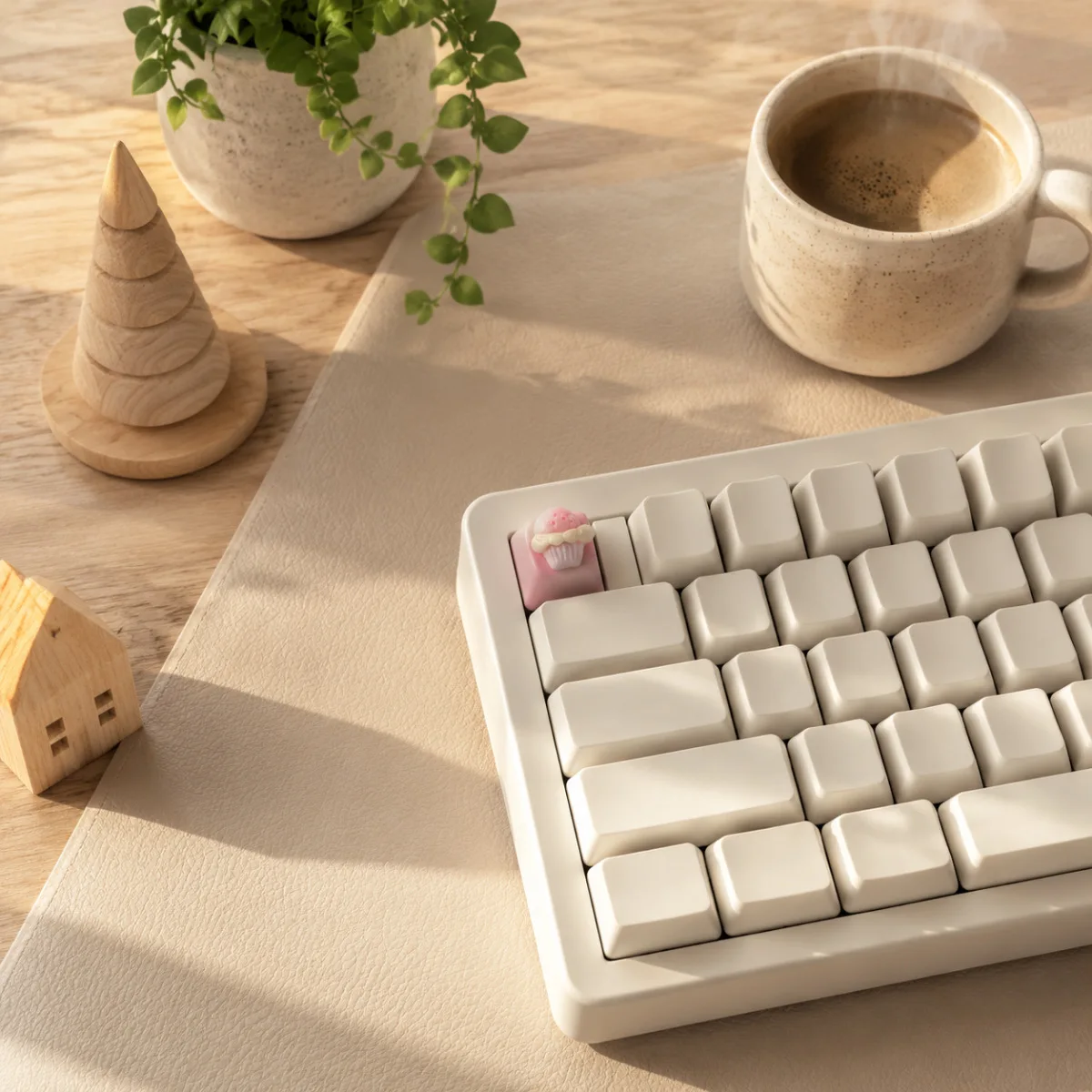 4PCS Random Ice Cream Keycaps Cute 3D Dessert Key Caps Custom Personalized Artisan Set DIY for Mechanical Keyboard Cherry MX ESC