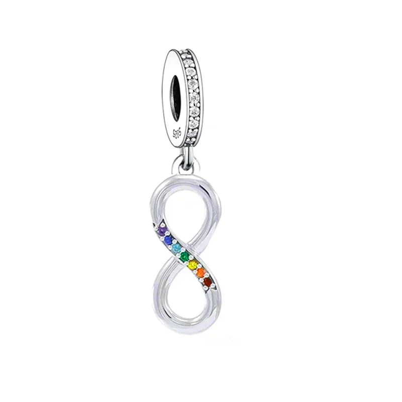 FC Jewelry Fit Original Charm Bracelet 100% 925 Silver Family Forever Angel Wings Infinity Love Bead For Making Women Berloque