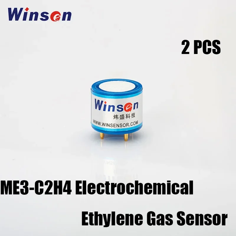 2PCS Winsen ME3-C2H4 Electrochemical Ethylene Gas Sensor Low Consumption Linearity Output Good Anti-interference