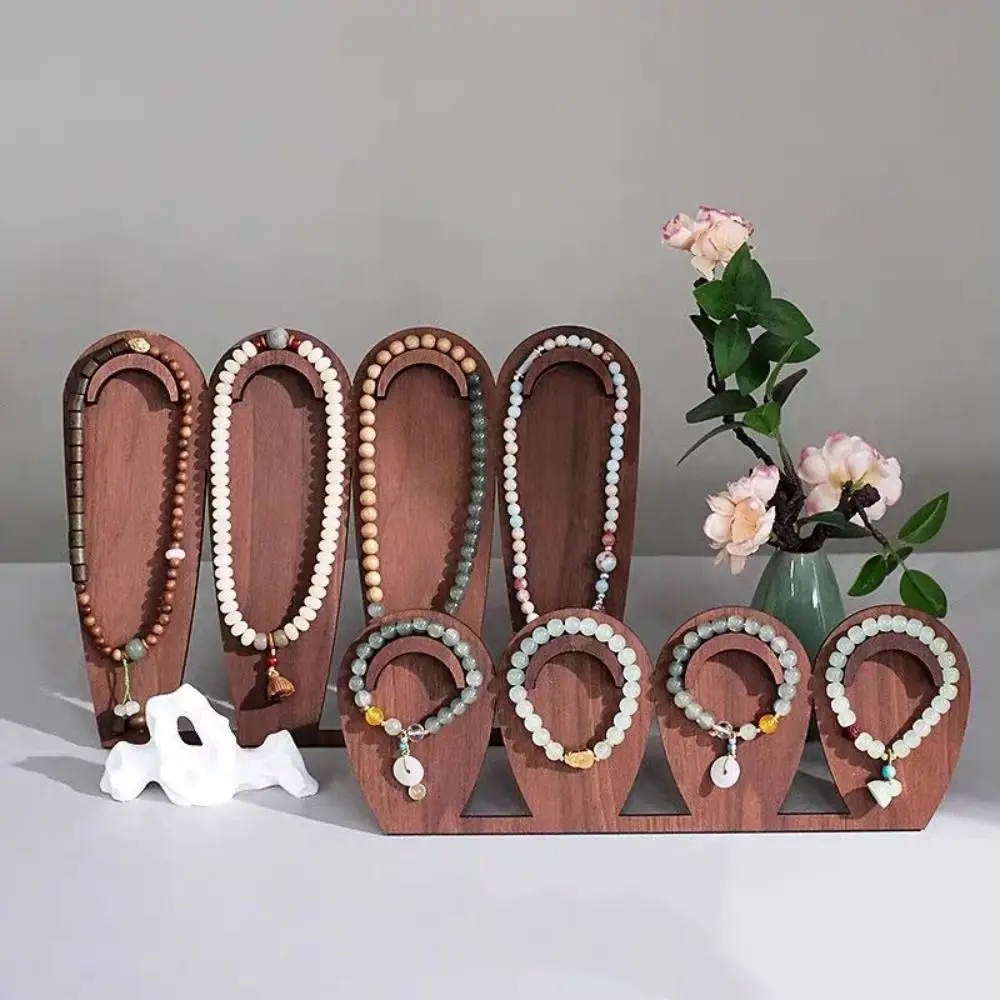 المحمولة الخشب سوار صينية اليد الإسورة حقيبة للتخزين قلادة عرض موقف المنظم الحلي سوار رف شاشة النساء
