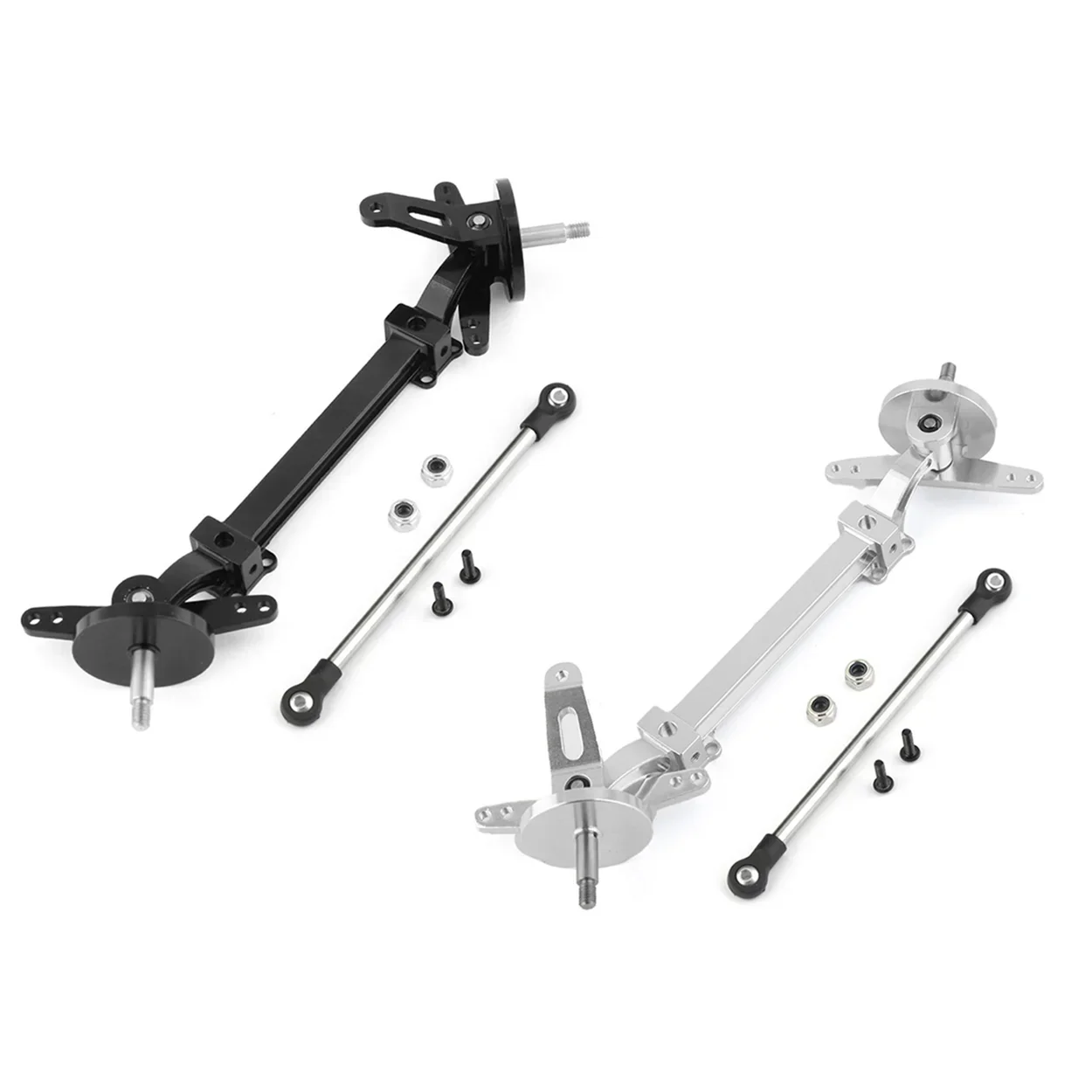 Metal Front Axle Steering Assembly Link Pole Linkage Rod No Power for Tamiya 1/14 RC Truck Tractor Car Upgrades Parts