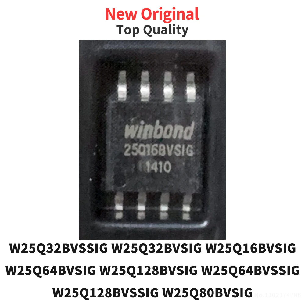 (5 Pcs) W25Q32BVSSIG W25Q32BVSIG W25Q16BVSIG W25Q64BVSIG W25Q128BVSIG W25Q64BVSSIG W25Q128BVSSIG W25Q80BVSIG SOP8 Original