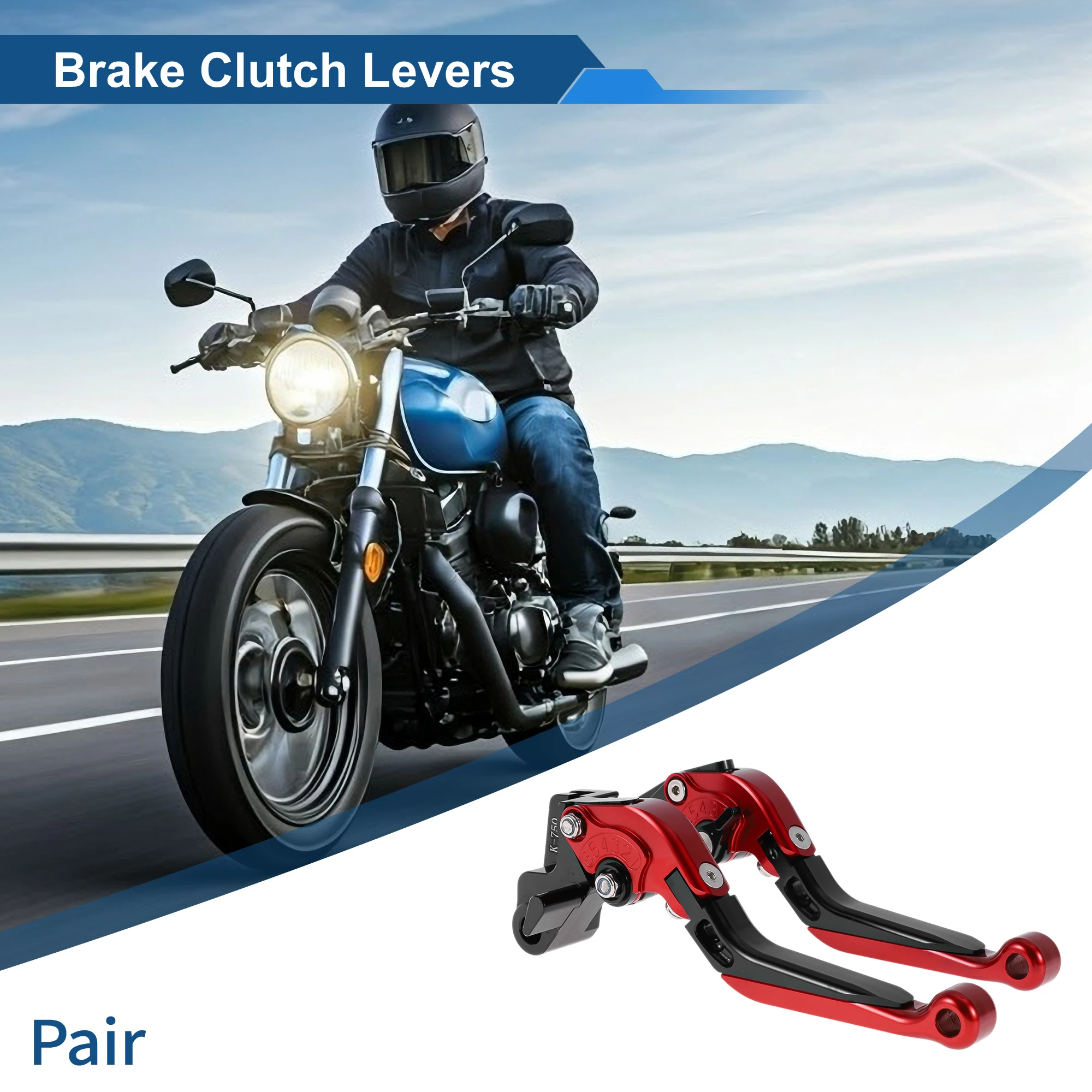 

Motoforti Adjustable Short Long Brake Clutch Lever for Kawasaki NINJA650R 09-16 Red Black