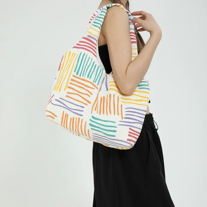 2025 우아한 대용량 여성용 토트백 캐주얼 싱글 숄더 핸드백 여름 트렌디 학생용 클래스 액세서리