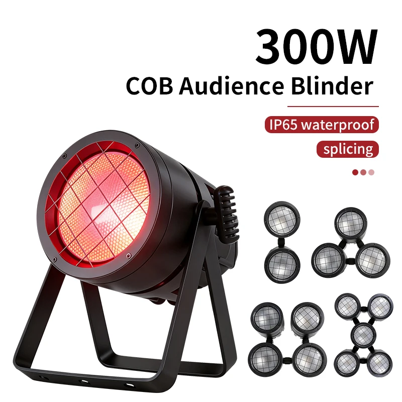 1-5pcs/LED IP65 300W DMX RGBWA Waterproof COB Strobe Blinder splicing Suitable for Dance Floors DJ Shows and Concerts