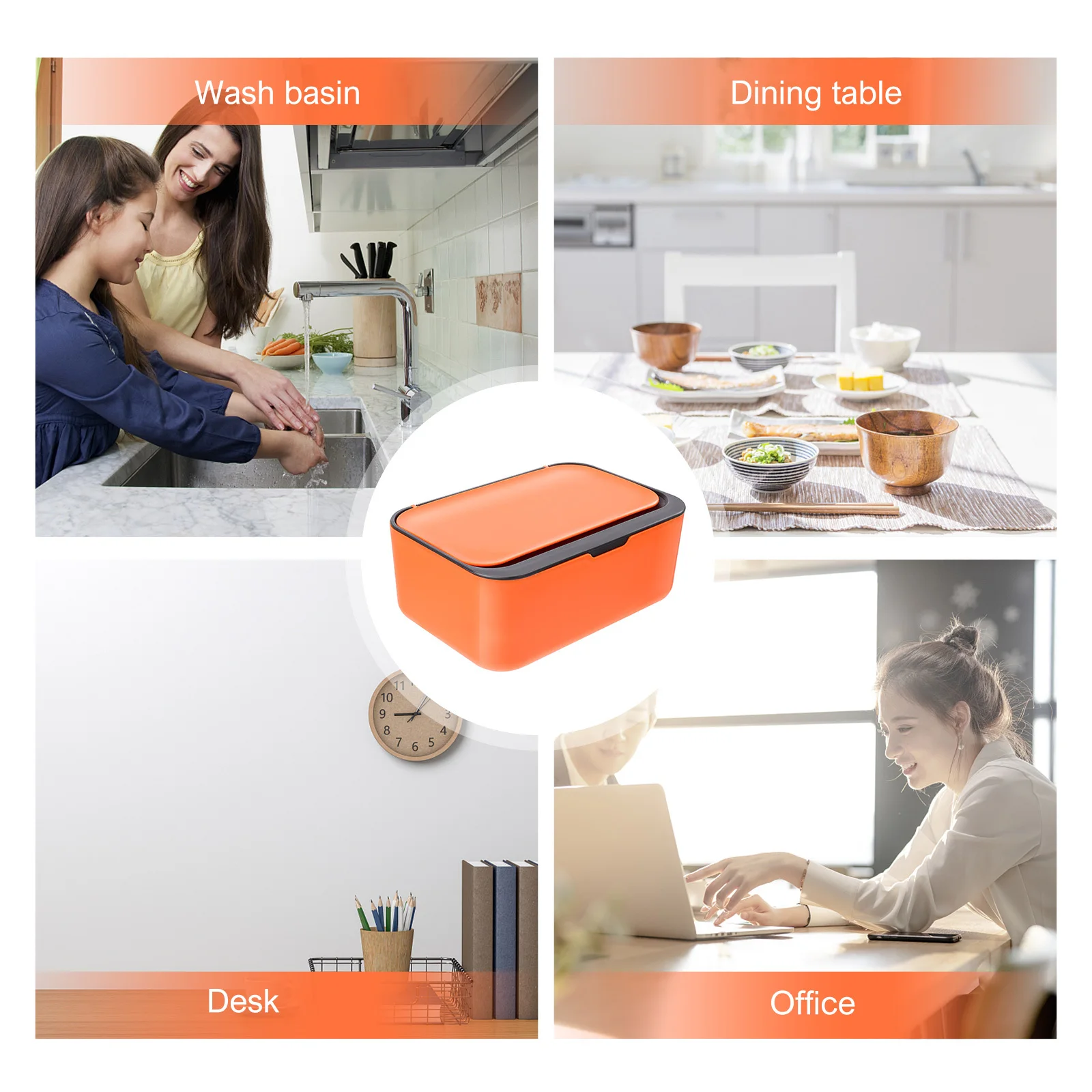 

1pc Wet Tissue Box Pp Material Compact Lightweight Dustproof Cover For Living Room Bathroom Bedroom Car Organizer Household