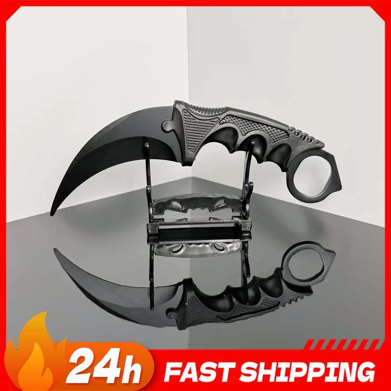 Металлическая модель карамбита 18,8 см, черная, для игр CS, коллекционная, безопасная, декоративная, для тренировок по боевым искусствам на открытом воздухе, игрушка