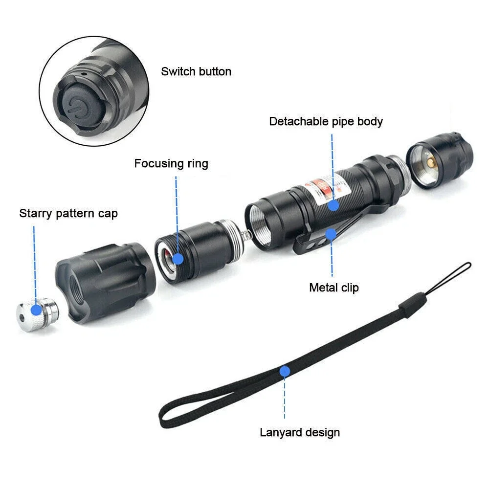 (Do not provide batteries) Green Red Laser Pointer Teaching Tool Pet Automatic Cat Toys Laser Focus Lazer Pen Combination view 5