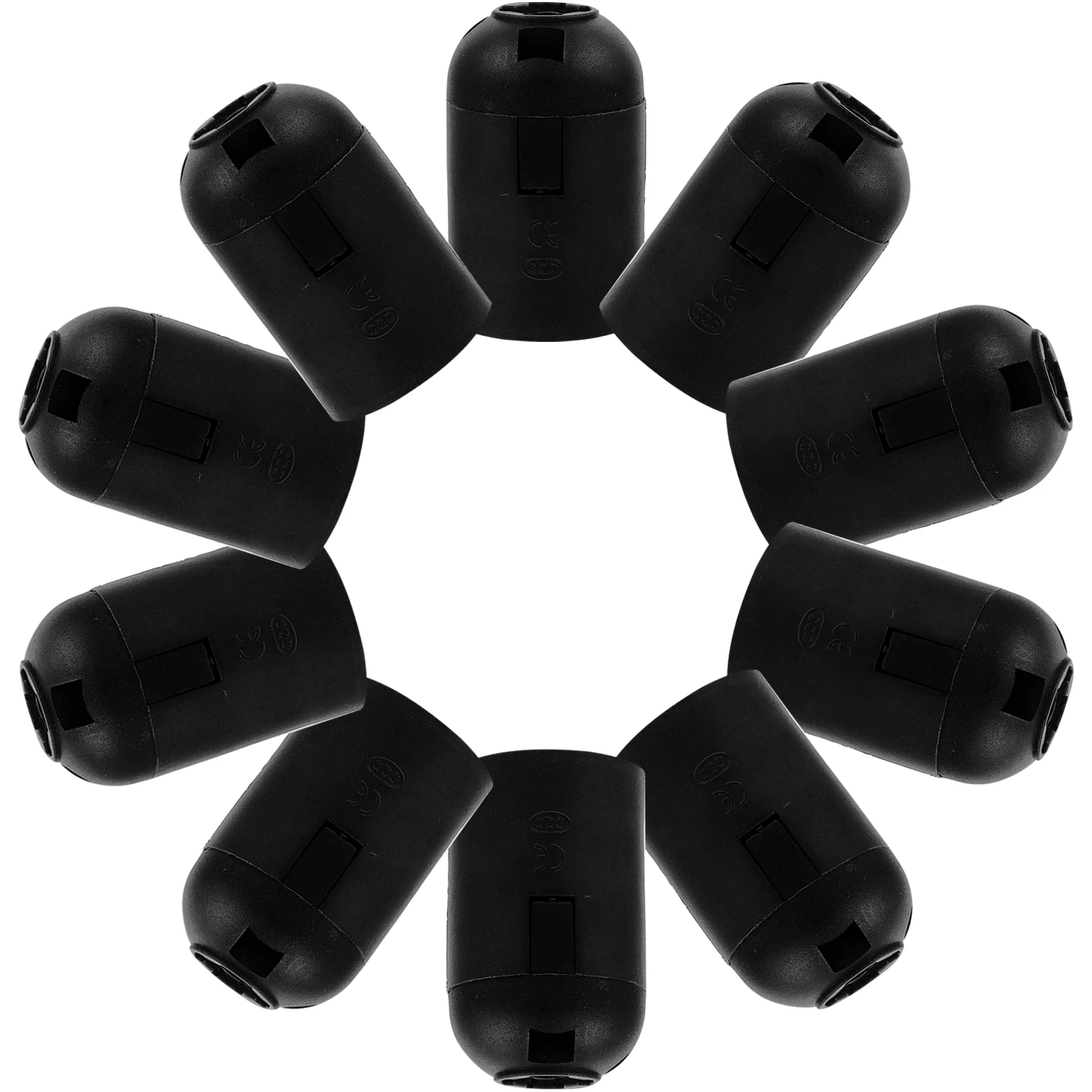 

10pcs Led Light Socket E26/E27 Lamp Holder Heat Resistant Replacement For Diy Home Office Lighting Lamp Parts Socket Plug Bulb