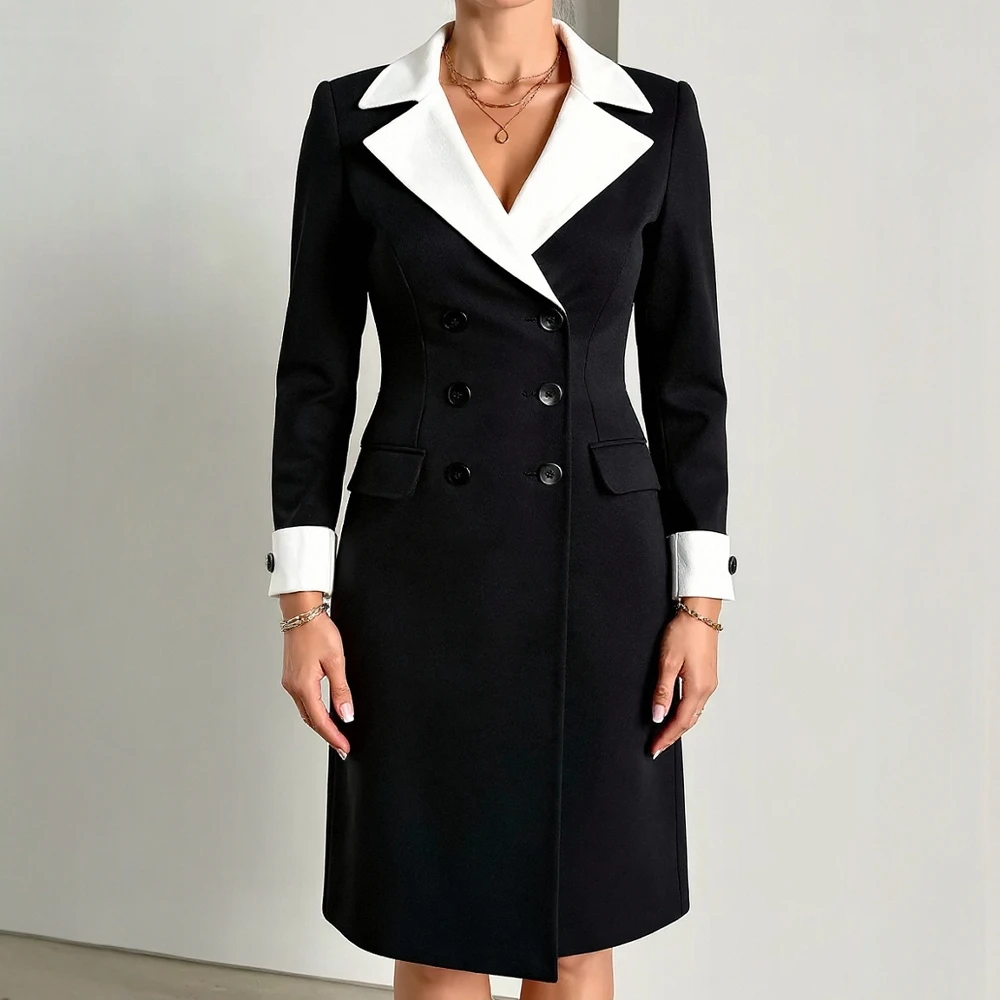 

Свободный крой с длинным рукавом, повседневный стиль, зимний пиджак, куртка с прямыми рукавами, без украшения, модный женский топ