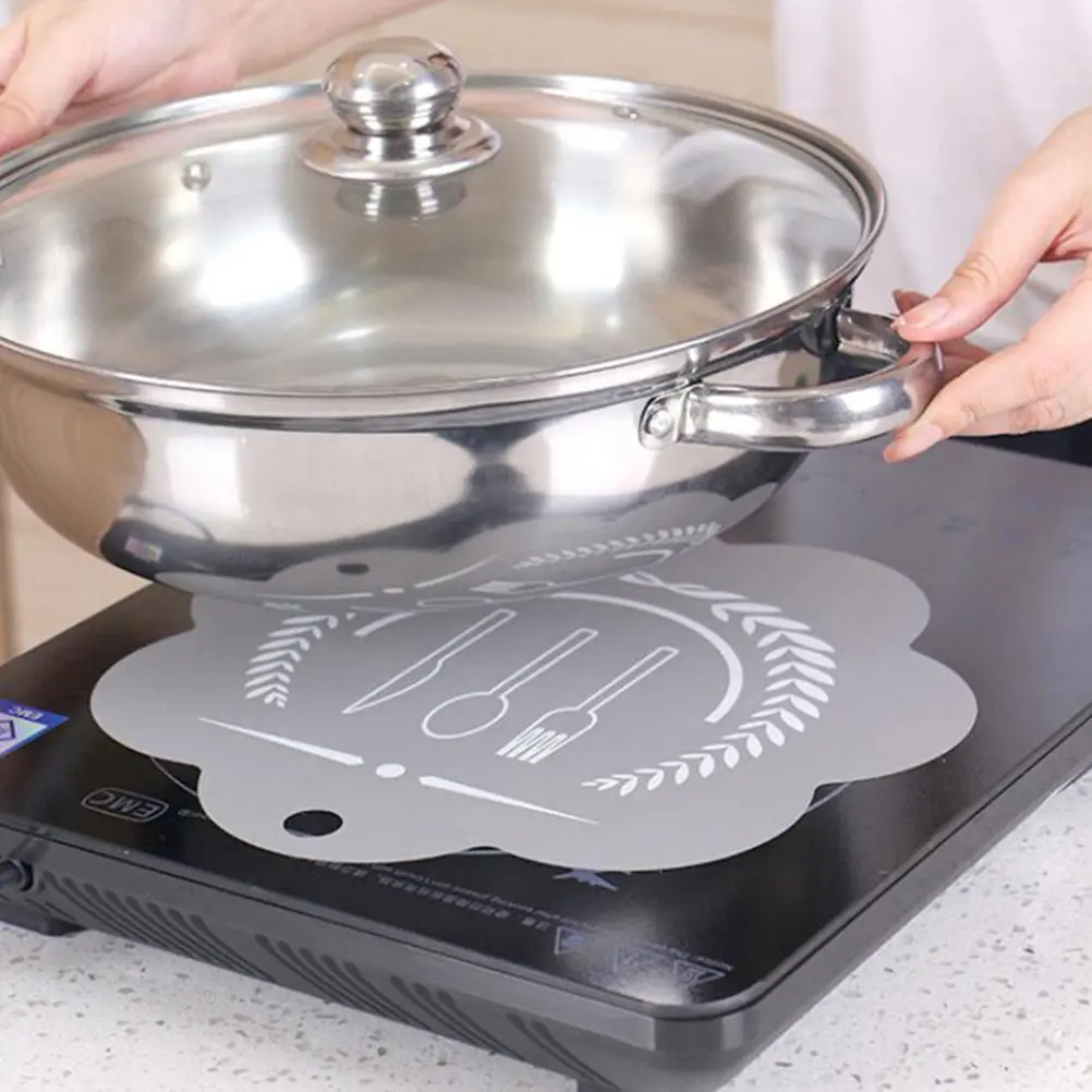 1Pcs Induction Cooker Mat Fiberglass Heat Conduction Pad Oil Proof Non Slip Bottom Safe Reusable Kitchen Essential Gift Idea