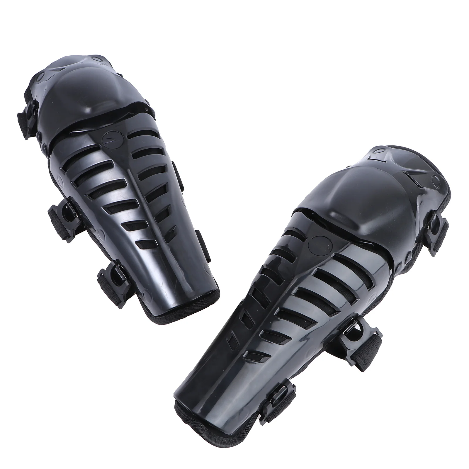 

Black Motorcycle Knee Protector 42Cm Flexible Windproof Adjustable Strap Anti-Collision Sports Guard For Motocross Riding