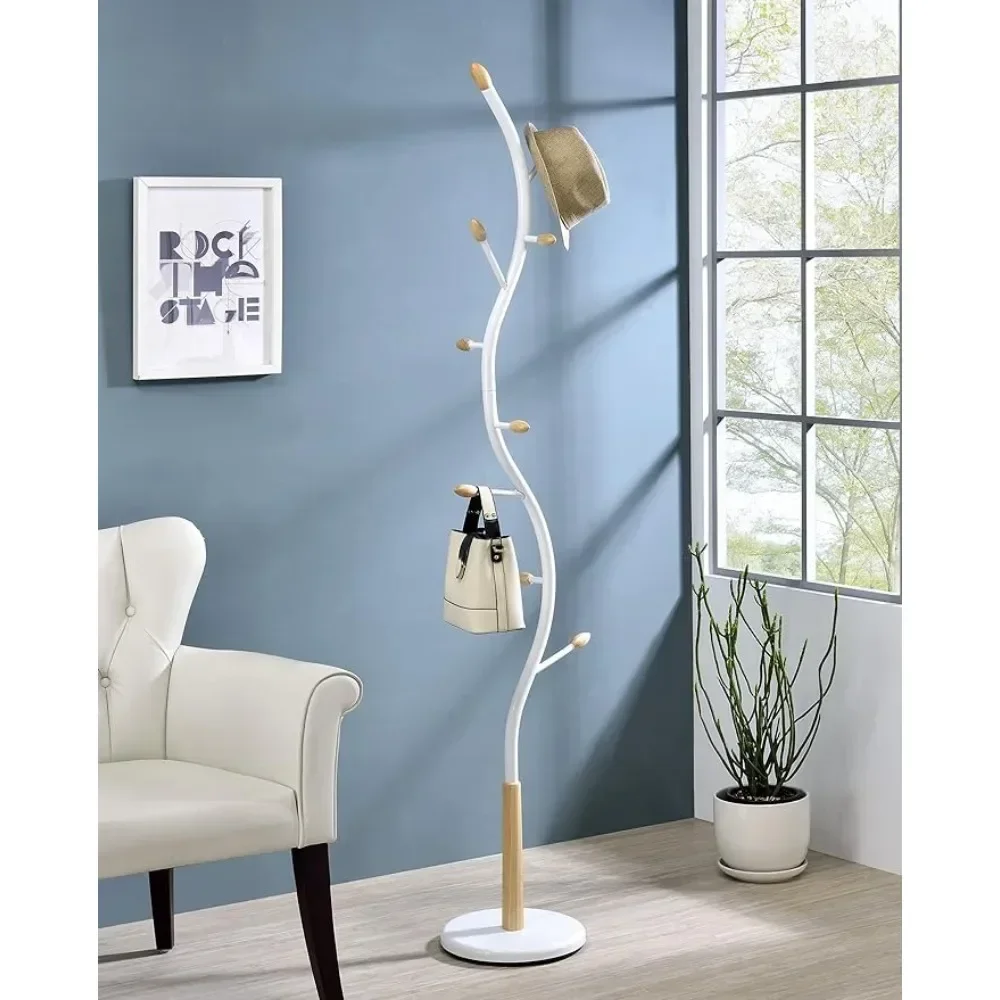 Freestanding coat hanger Hanger Metal standing coat hanger, one size, white hanger