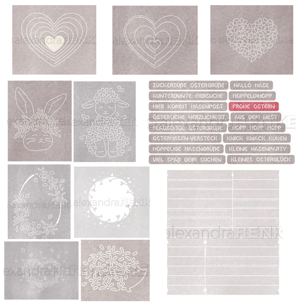 Piggy Craft metalen stansmessen gesneden sterven schimmel Achtergrond Pasen Serie Frame Scrapbook papier ambachtelijke mes schimmel mes punch stencil