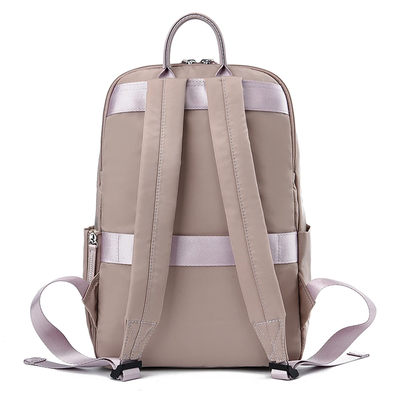 Pure color simple fashion texture Oxford cloth backpack, the trend of multi-functional backpack travel backpack