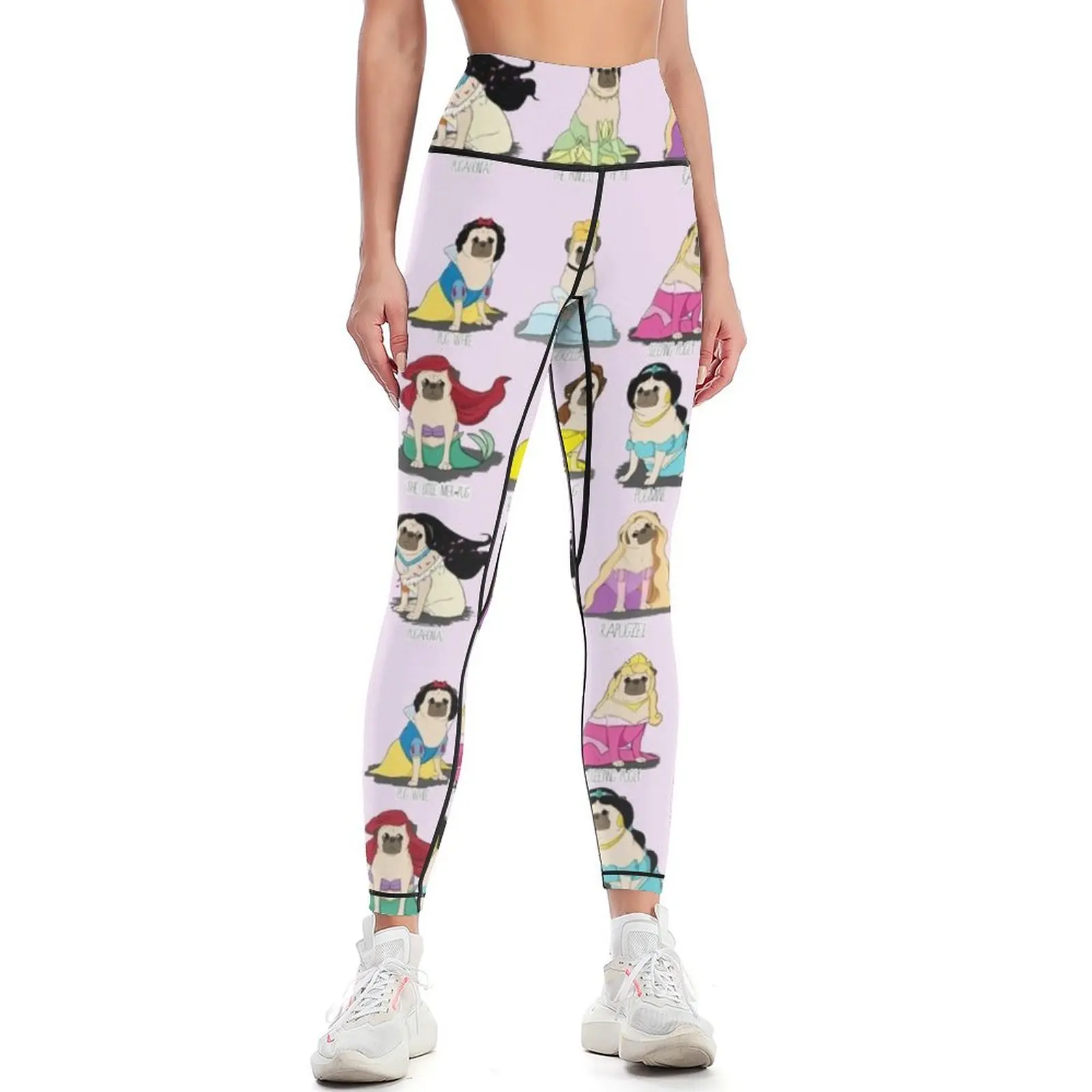 

Pug Princesses Leggings Sportswear woman gym Female legging pants Fitness clothing Womens Leggings