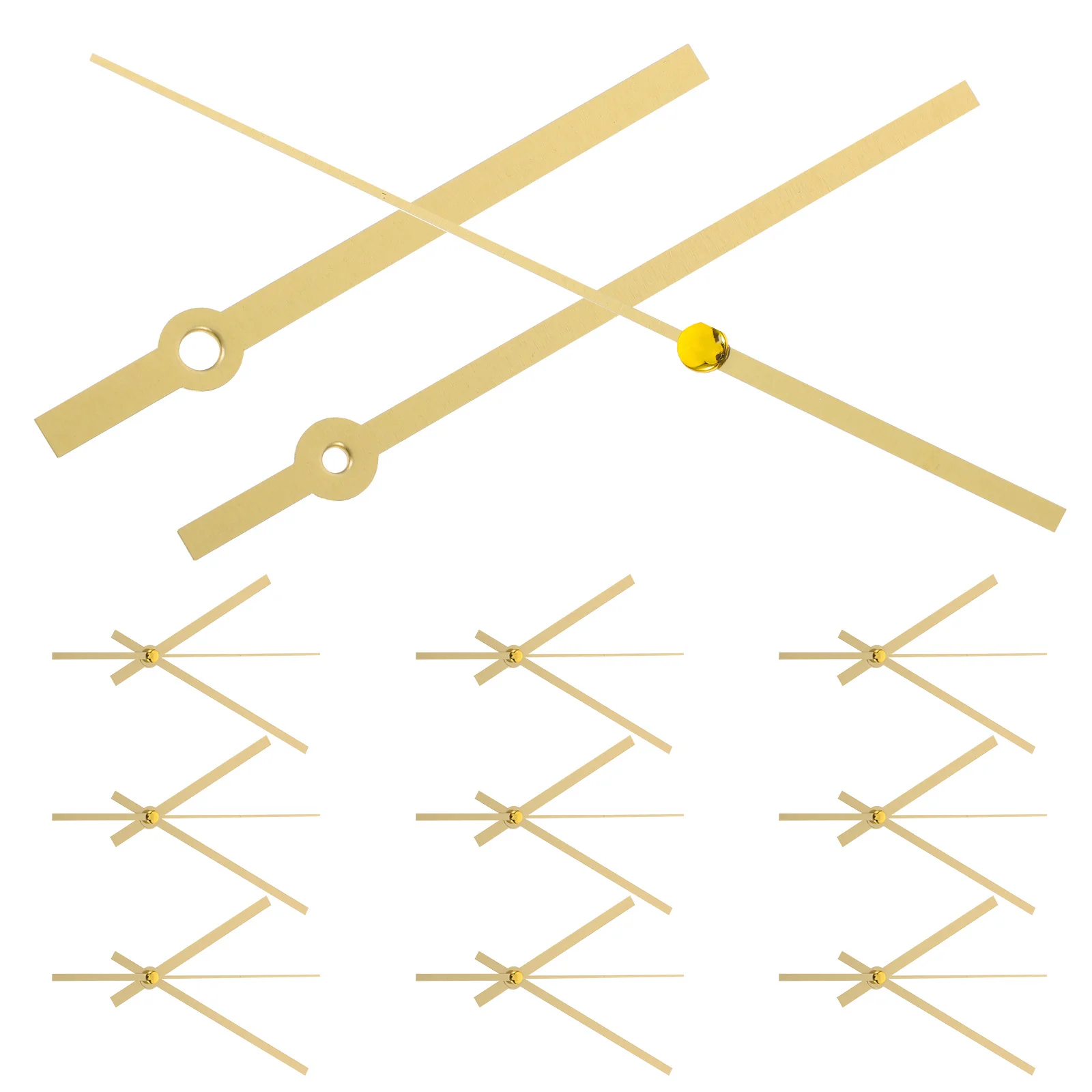 

10Sets Metal Clock Hands Durable Wear-Resistant Replacement Parts for DIY Handmade Wall Clocks Professional Clock Repair