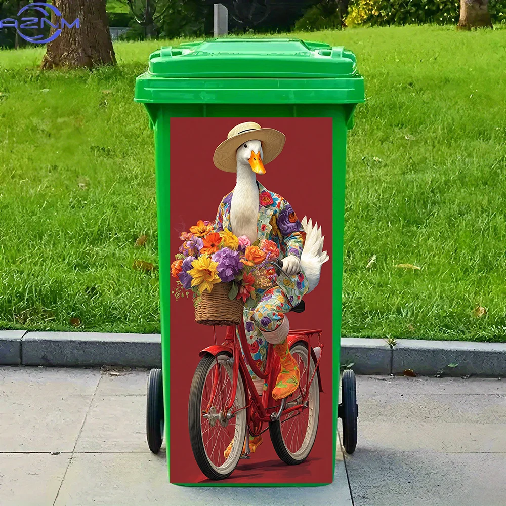 2D Flat Printing 1pc Trash Can Sticker ×cm 