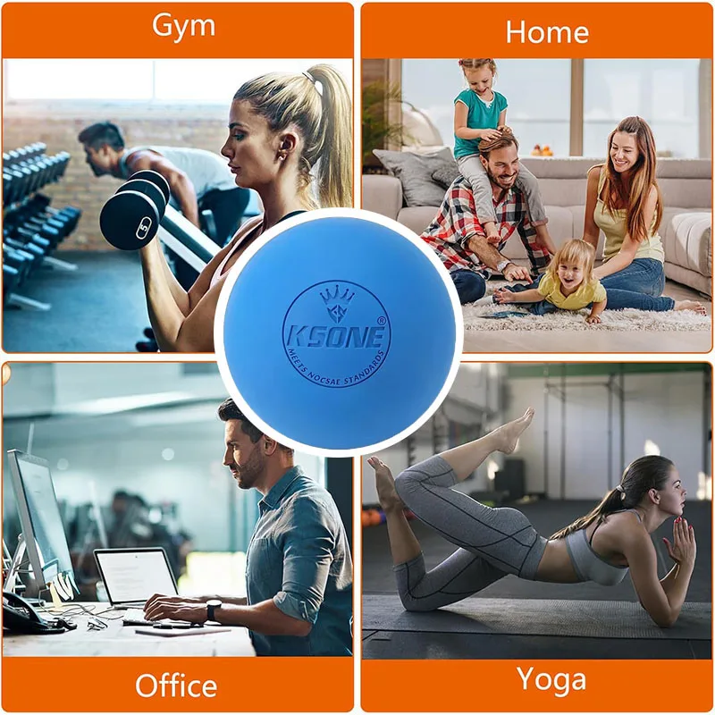 6.3 سنتيمتر المحمولة جهاز تدليك تدليك كرات لاكروس ل الليفي العضلي الإصدار الزناد نقطة العضلات عقدة الساق الرقبة الذراع العضلات الاسترخاء