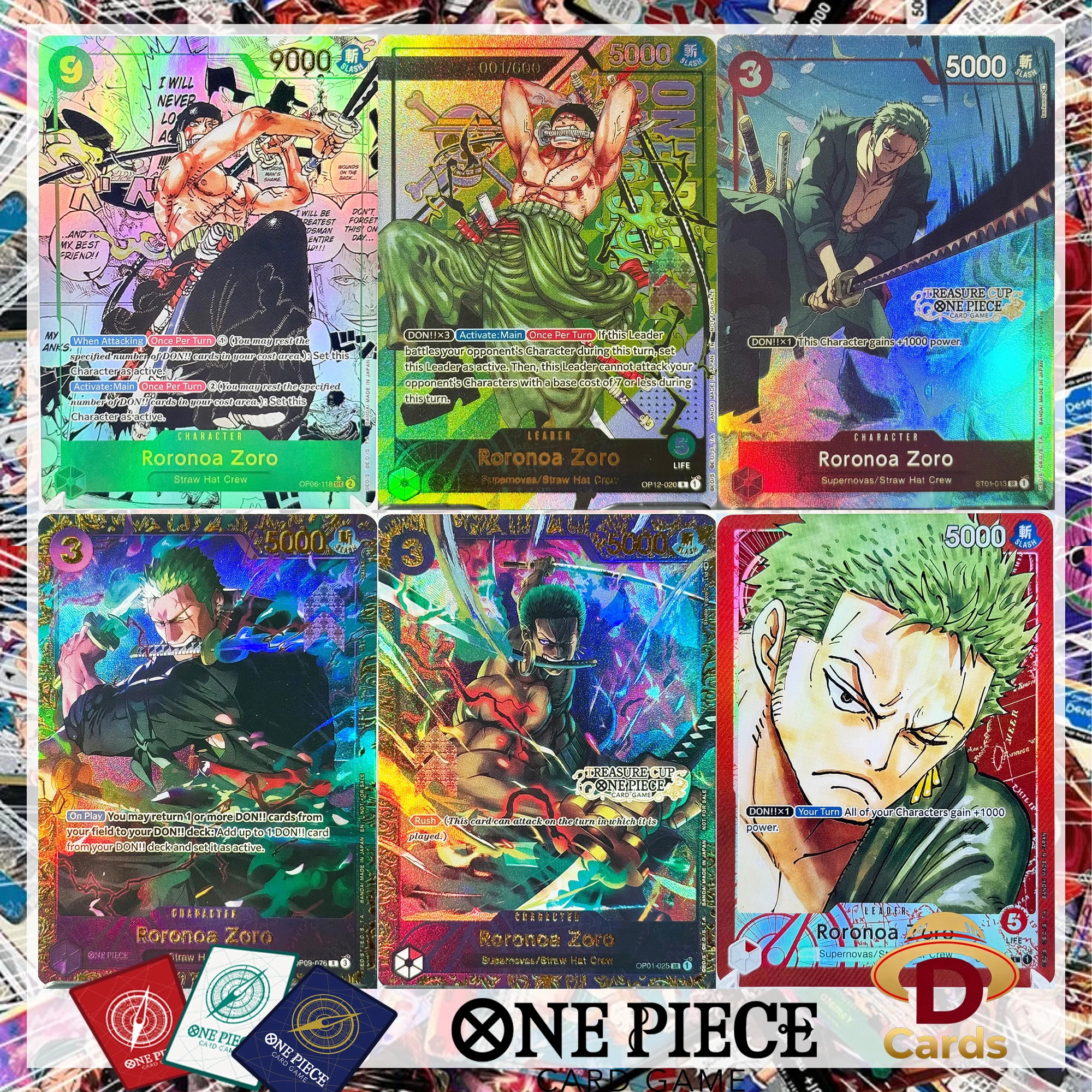 

Набор коллекционных карточек One Piece Roronoa Zoro: Чемпионский Кубок, промо-серия, аниме-коллекционные товары, DIY-реплики, текстурированные карточки