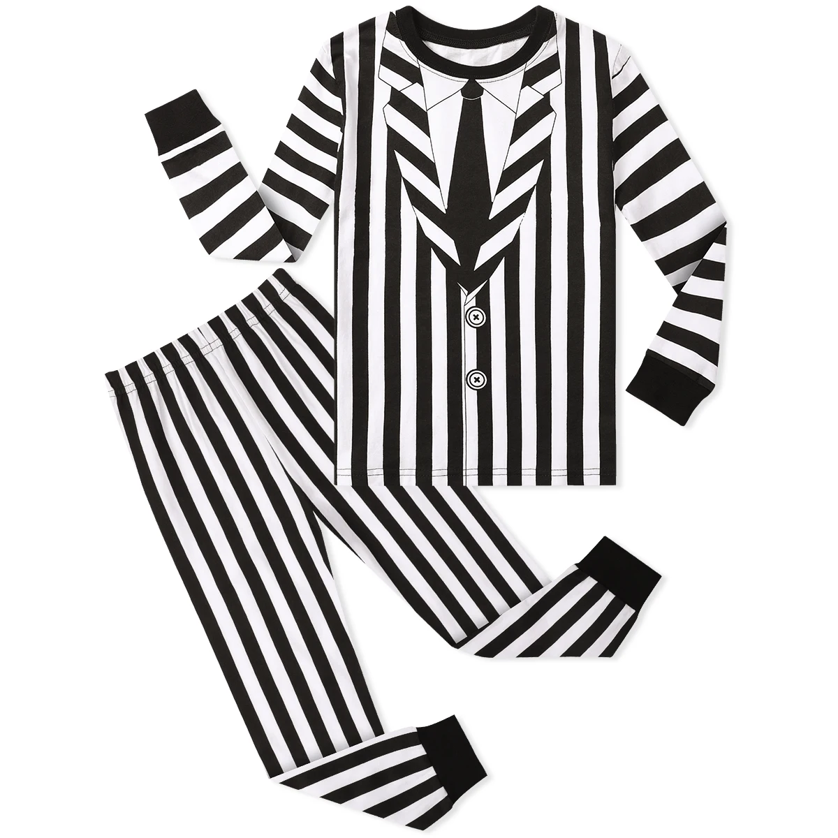 Boys Halloween Pyjamas Kids Pajamas Set Toddler Gentleman Stripe Cotton Pjs Carnival Cosplay Costume Party Gift New Year Pijamas