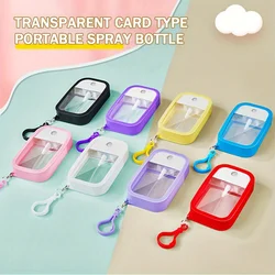 Portable Square Perfume Spray Bottle 45ml Alcohol Watering Hand Sanitizer Refillable Silicone Set Makeup Atomizer For Traveling