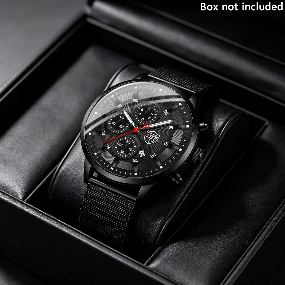 4pcs Men Women Casual Sports Quartz Watch and Bracelet Necklace Ring Set Fashion Accessories, Holiday Gifts