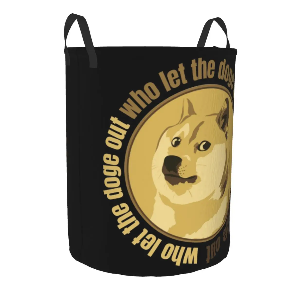 Who Let The Doge Out Laundry Basket Foldable Large Capacity Clothing Storage Bin Bitcoin Crypto Cryptocurrency BTC Baby Hamper